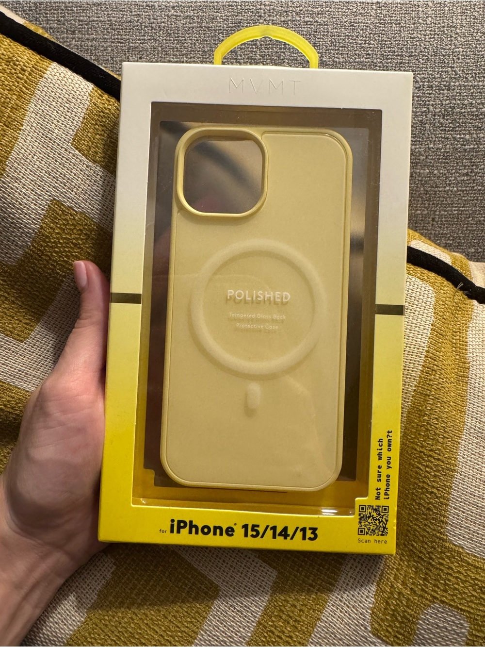 MVMT Polished Yellow iPhone Case with MagSafe Ring 15/14/13 NWT